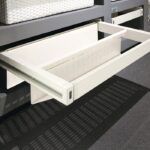 جای کفشی ریلی داخل کمد لباس رنگ سفید ABS سایز 90  فانتونی کد J228