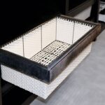 سبد حصیری ریلی داخل کمد لباس رنگ مشکی مخمل سایز 60 فانتونی کد J320