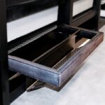 جا کفشی ریلی داخل کمد لباس رنگ مشکی مخمل سایز 60 فانتونی کد J323