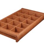 سینی مشبک ریلی داخل کمد لباس با فریم چرم رنگ شتری سایز 90 فانتونی کد J605