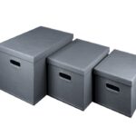 باکس چرمی داخل کمد لباس رنگ دودی سایز L38*W28*H18 فانتونی کد J621