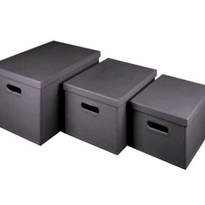 باکس چرمی داخل کمد لباس رنگ موکا سایز L38*W28* H18 فانتونی کد J661