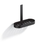 شلف حمام مشبک یک طبقه چسبی رنگ مشکی مات سری A فانتونی کد S005