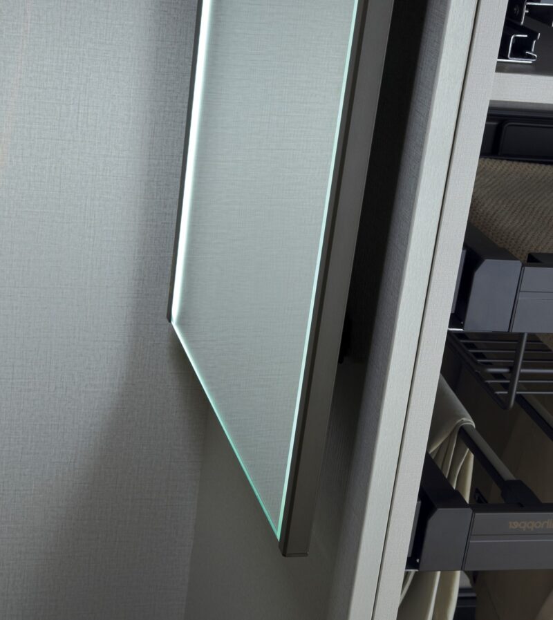 آینه ریلی کمدی LED دار رنگ موکا یونی هوپر کد WS3104 - Image 2