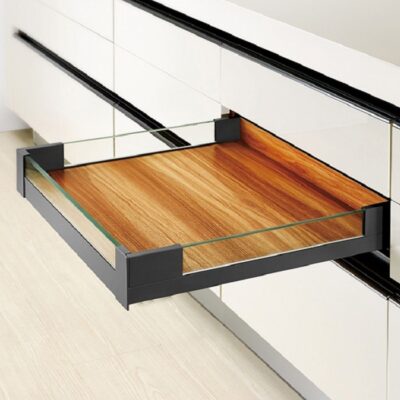 ریل بدنه دار اسلیم شیشه اینر 40 کیلوگرمی نوک مدادی با فرانت  شیشه ارتفاع 106 میلیمتر عمق 45 فانتونی کد B524