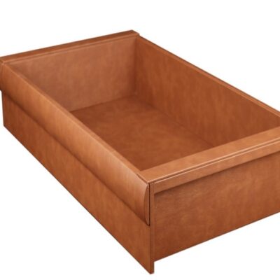 باکس ریلی داخل کمد لباس بافریم چرم رنگ شتری سایز 90 فانتونی کد J609