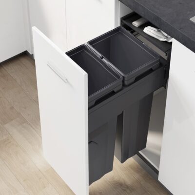 سطل 2 مخزنه ریلی Max Bin آرام بند 32 لیتری ملونی کد 9018