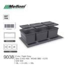سطل 3 مخزنه مدل Easy Fit حجم 55 لیتر ملونی کد 9038 - Image 2
