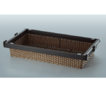 سبد حصیری ریلی داخل کمد لباس رنگ موکا یونی هوپر کد WS4119