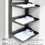 جای البسه و کفش 3 طبقه ریل از پهلو رنگ موکا ملونی کد 8024