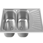 سینک ظرفشویی استیل توکار داتیس کد DB125