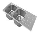 سینک ظرفشویی استیل توکار داتیس کد DB134 - Image 2