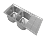 سینک ظرفشویی استیل توکار داتیس کد DB145 - Image 2