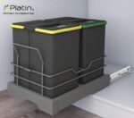 سطل زباله ریلی 2 مخزنه 40 لیتری اکو پلاتین کد 3634 - Image 3