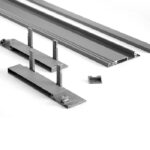 لوازم اینر ریل اسلیم شیشه با فرانت آلومینیوم و ارتفاع 193 میلیمتر فانتونی کد B592