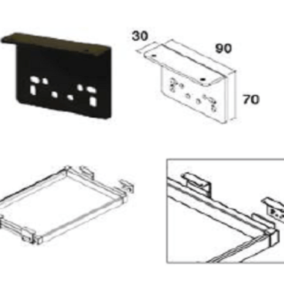 بست ال زیر سقف جهت نصب رانر ریل هر عدد فانتونی کد J483