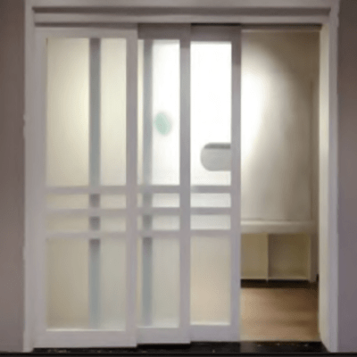 مکانیزم تاپ لاین ترکیبی چوبی DW2 تک درب ثابت و 2 درب متحرک بدون پروفیل کف با عرض حداکثر 360 فانتونی کد K111