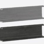 دستگیره پروفیلی مخفی U فرم زمینی 4.8 متری کروم براش فانتونی کد L403