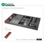 باکس چرمی ترکیبی جای گشواره و انگشتر رنگ نارنجی فرنچ استایل ارتفاع 5.5*عمق 41* عرض 20سانتی متر فانتونی کد J938