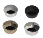 قاب داکت دایره رومیزی رنگ نیکل آنودایز عمق22mm ,قطر 67mm  فانتونی کد T381