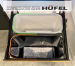 سطل زباله دو مخزن مشکی یخی متال وود HUFEL - Image 2