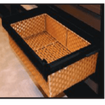 سبد حصیری ریلی داخل کمد رنگ مشکی طرح ایتالین سایز 60  فانتونی کد J537