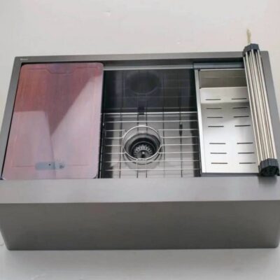 AP 3322 GM سینک تک لگن مدل فارمر دودی سایز 50*80 وارداتی داسی