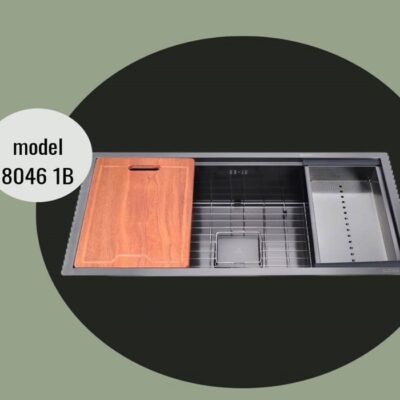 8046/1S سینک تک لگن استیل زیر و روکار سایز 46*80 داسی