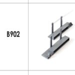 براکت 193 میلیمتر جلو جهت ریل اینر با فرانت آلومینیوم ریل اسلیم و اسلیم شیشه فانتونی کد B902