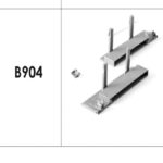 براکت 193 میلیمتر جلو جهت ریل اینر با فرانت شیشه ریل اسلیم و اسلیم شیشه فانتونی کد B904