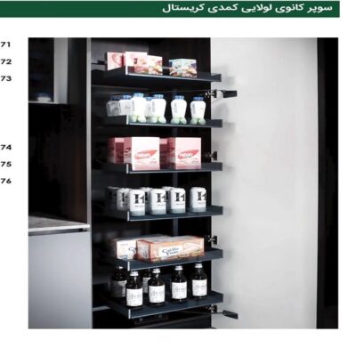 سوپر کانوی لولایی کمدی کریستال ارتفاع 210 سانتیمتر با عرض 60 سانتیمتر فانتونی کد E176