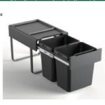 سطل چند منظوره توکار متصل به کف دو سطلی جهت یونیت عرض 45 سانتیمتر فانتونی کد Q545