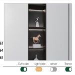 چراغ LED انتهای شلف چوبی با نور دو طرفه مدل ویترا (Vitra) عرض 120 سانتیمتر فانتونی کد N665
