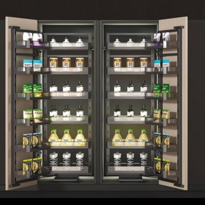 سوپر تاندم یخچالی تمام شیشه یونیت 45 دو طبقه پگانی کد GL_22000A