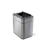 سطل زباله 25 لیتری هوشمند سنسور دار رنگ سفید با درب پروانه ای و سطل داخلی HTN کد HTD507-25L