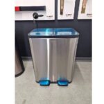 سطل زباله 50 لیتری دو مخزنه پدالی با سطل داخلی HTN کد HTD702-50L